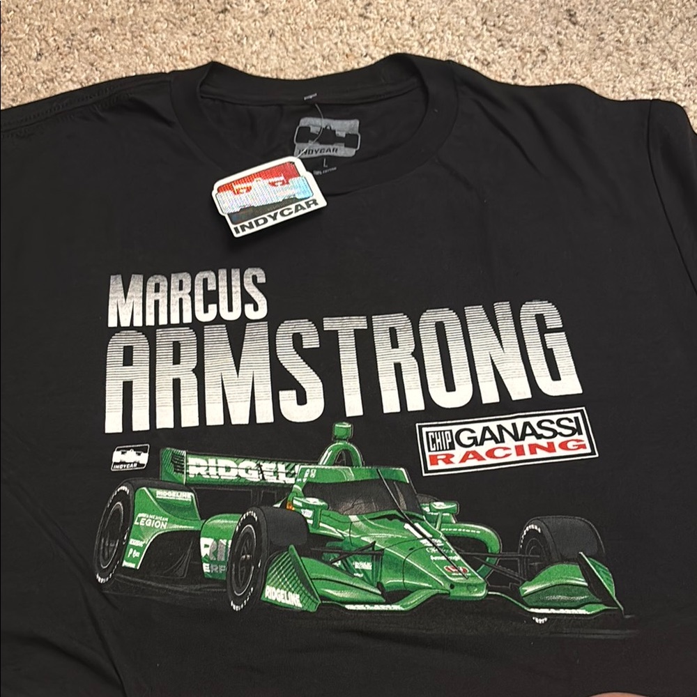 Indycar Marcus Armstrong Racing Black T-Shirt